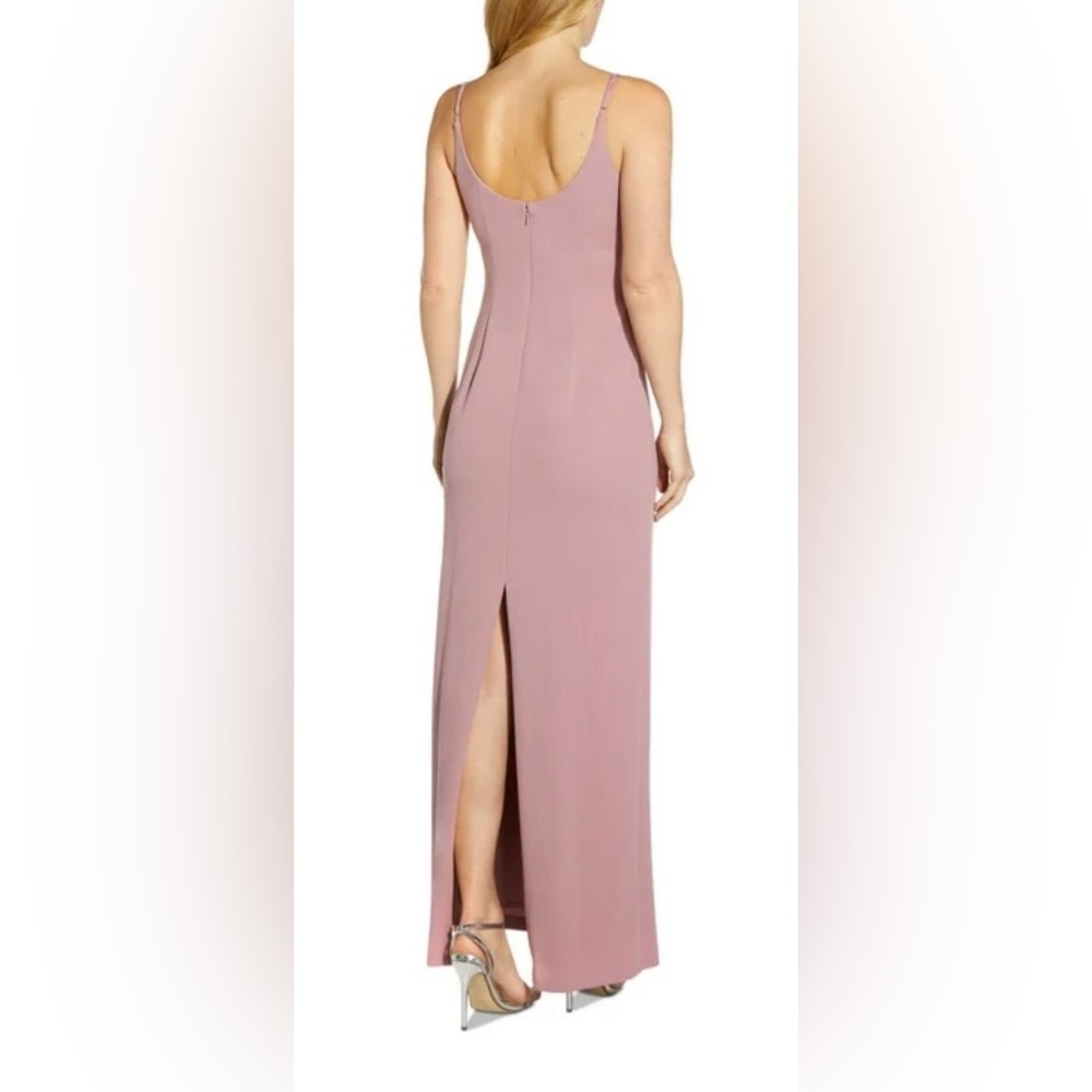 NWT Adrianna Papell Blush spaghetti strap gown sz 8 - Picture 2 of 5